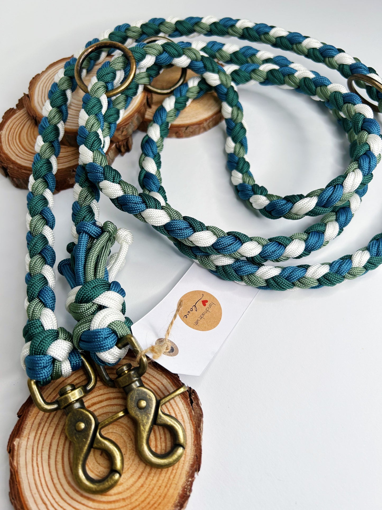 Leine Buddy | foggy green, petrol, weiß, seagreen